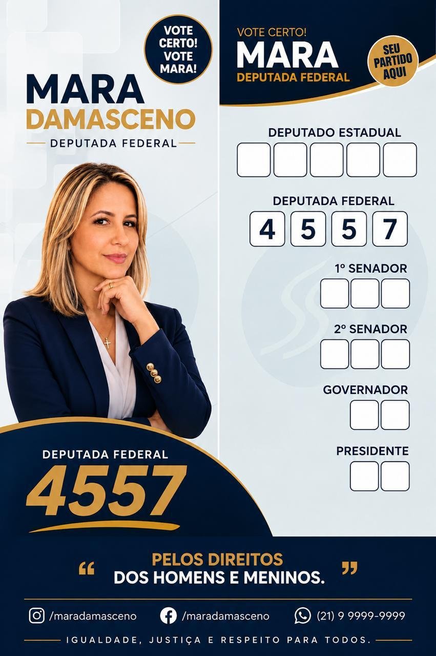 Folder da campanha Mara Damasceno — Deputada Federal 4557